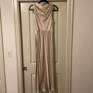 Shona Joy La Lune High Neck Midi Dress - Gold